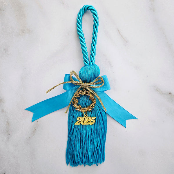 Gouria - Greek Good Luck Charm with Gold Wreath & Tassle