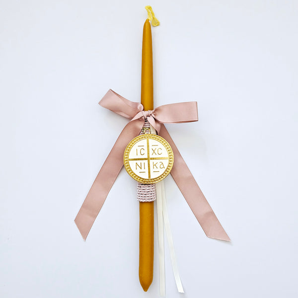 Pure Beeswax Easter Candle with  Konstantinato Pendant