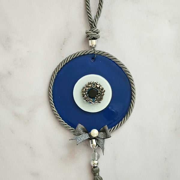 Mati - Glass Evil Eye Wall Decor - Large Royal Blye